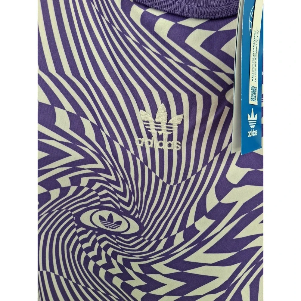 ADIDAS ORIGINALS Vortex Print Tank In Purple/White Small‎